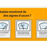 Vos balais d'essuie-glace font du bruit ? L'image montre trois problèmes : marques non nettoyées, bruits/grincements et stries sur le pare-brise.