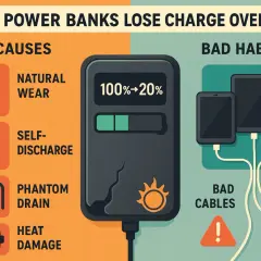 Causes de la décharge rapide d'une batterie : usure naturelle, auto-décharge, consommation fantôme, dommages dus à la chaleur et mauvais câbles.