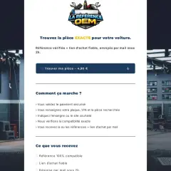 Trouvez la pièce exacte pour votre voiture. La Référence OEM vous aide à ou trouver oem voiture, avec référence vérifiée et lien d'achat fiable.