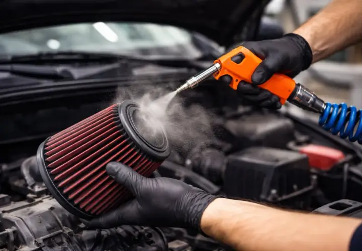 Maintenez votre moteur en pleine forme : découvrez comment nettoyer un filtre à air avec un pistolet à air comprimé.