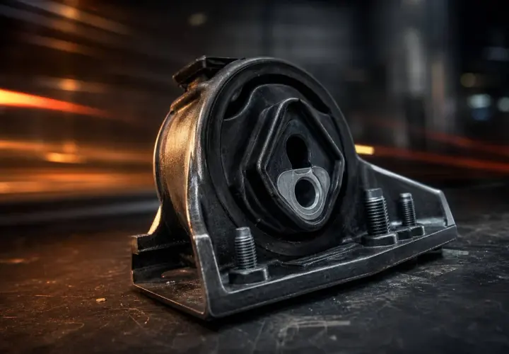 Support moteur HS, usé par le temps et les vibrations. Une pièce essentielle pour le bon fonctionnement de votre véhicule.