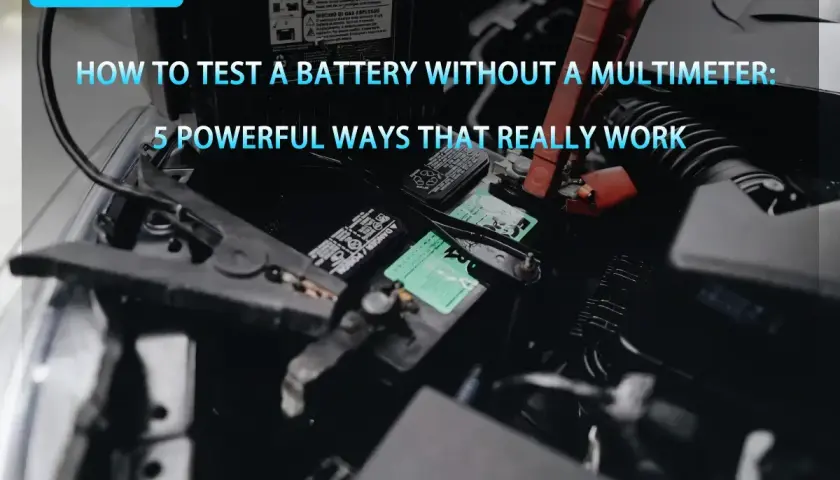 Comment tester une batterie de voiture sans multimètre. Des câbles connectés à la batterie, prêts pour un diagnostic.