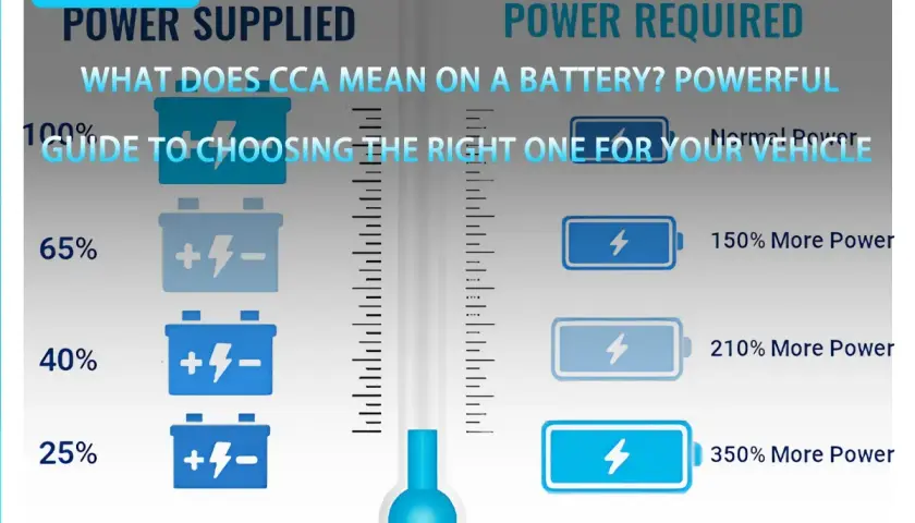 Guide pour choisir l'ampérage batterie voiture. Illustration montrant la puissance fournie par rapport à la puissance requise pour un véhicule.