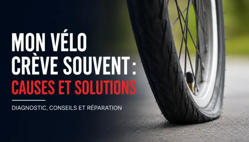 Roué de vélo à plat, signe d'une crevaison lente. Diagnostic, conseils et réparation pour éviter les ennuis.