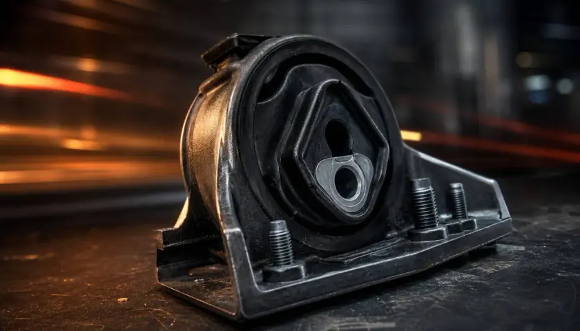 Support moteur HS, usé par le temps et les vibrations. Une pièce essentielle pour le bon fonctionnement de votre véhicule.