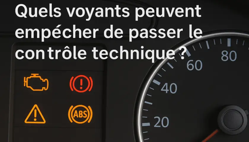 Voyant moteur allumé ? Ces témoins lumineux peuvent vous empêcher de passer le contrôle technique.