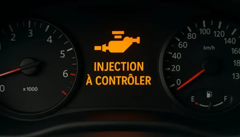 Voyant "Injection à contrôler" allumé sur le tableau de bord. Peut-on rouler en toute sécurité ? Il est conseillé de vérifier.