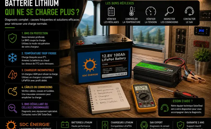 Batterie qui ne se recharge plus - comment trouver la cause ?