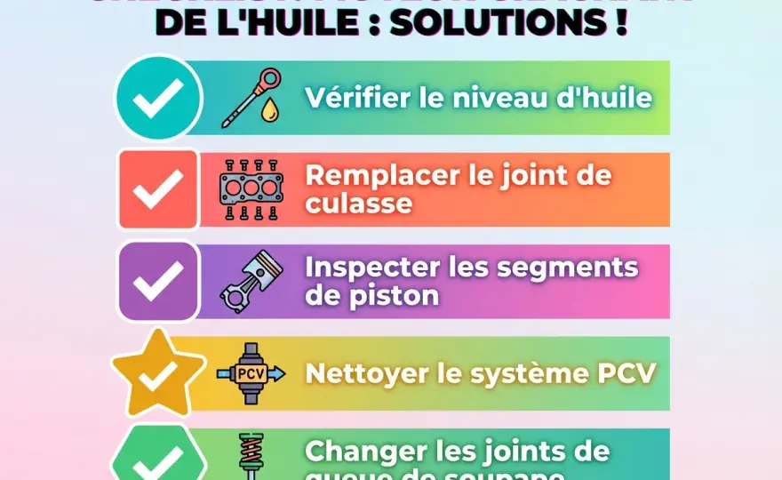 Baisse d'huile moteur - Causes, seuils et solutions fiables