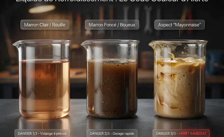 Liquide de refroidissement marron - que faire avant la casse moteur ?