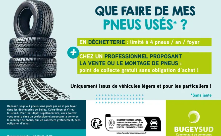 Pneus usagés - Où les jeter gratuitement et sans erreur ?