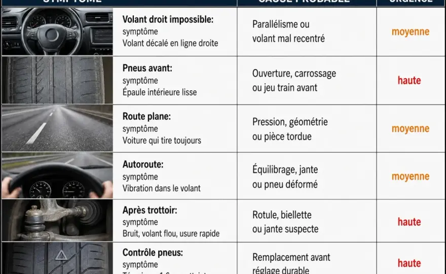 Parallélisme voiture: signes, coût et comment l'éviter