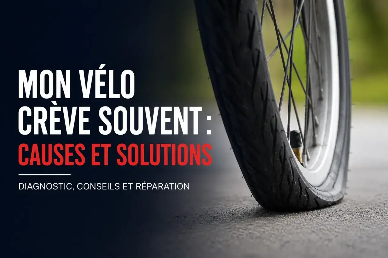 Roué de vélo à plat, signe d'une crevaison lente. Diagnostic, conseils et réparation pour éviter les ennuis.
