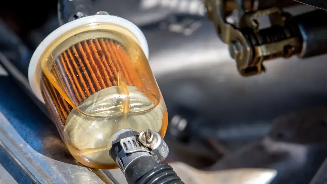 Filtre à gasoil transparent, plein de liquide. Faut-il changer le filtre à gasoil à chaque vidange ? La réponse est souvent oui pour une bonne santé moteur.
