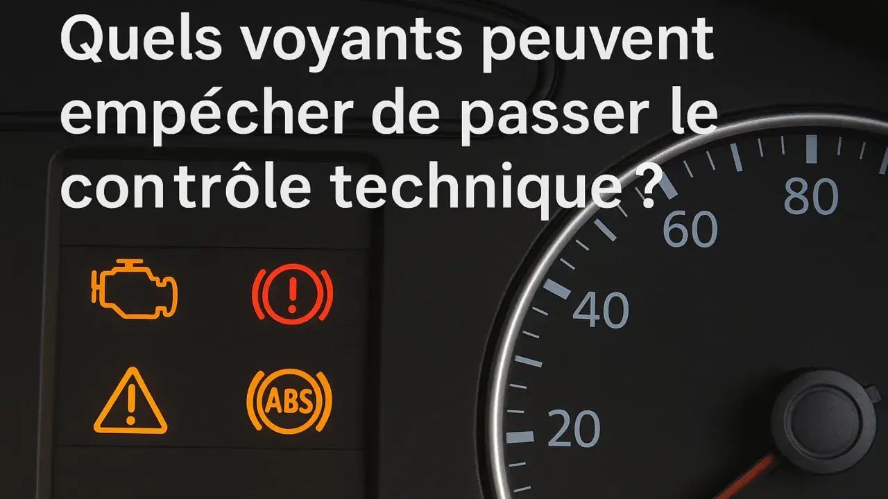 Voyant moteur allumé ? Ces témoins lumineux peuvent vous empêcher de passer le contrôle technique.