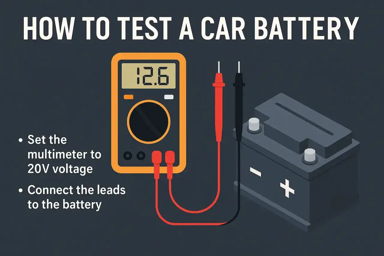Testez votre batterie de voiture : un multimètre affiche 12.6V, indiquant qu'elle n'est pas une batterie hs symptôme.