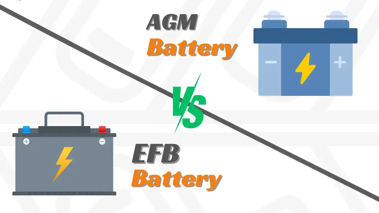 Comparaison entre une batterie AGM et une batterie EFB, idéales pour les systèmes start and stop.